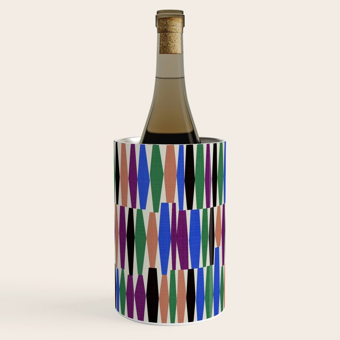 Playful Modern Geometric Shapes Wine Chiller Gallery Image 2