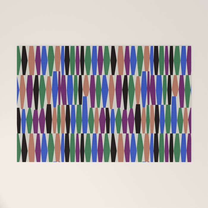 Playful Modern Geometric Shapes Welcome Mat Gallery Image 1