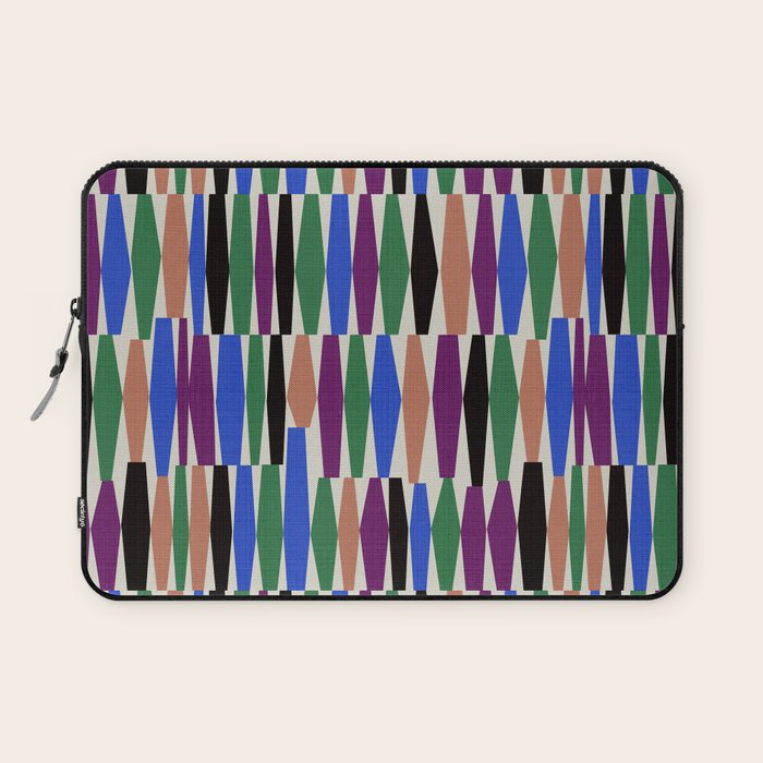 Playful Modern Geometric Shapes Laptop Sleeve Gallery Image 1