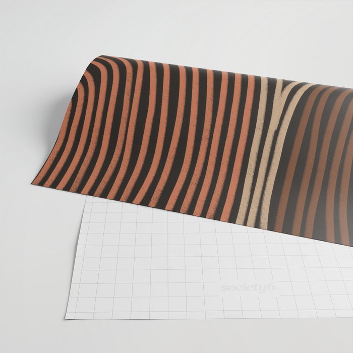 Tribal Pattern in Brown & Soft Red Wrapping Paper Gallery Image 2