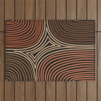 Tribal Pattern in Brown & Soft Red Outdoor Rug Gallery Image 1