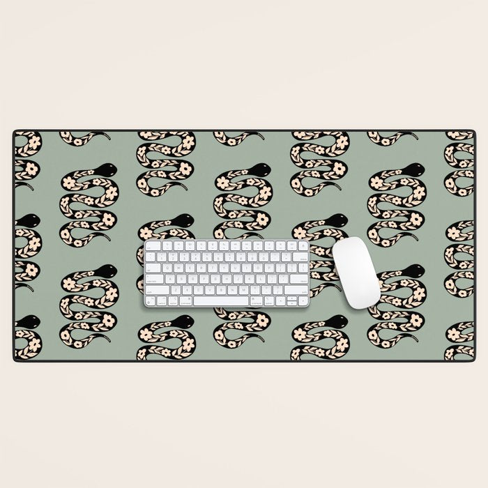 Floral Snake  Desk Mat Gallery Image 1
