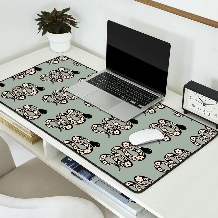 Floral Snake  Desk Mat Gallery Image 2