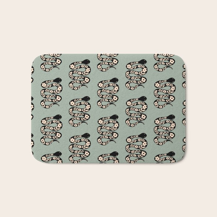 Floral Snake  Bath Mat Gallery Image 1