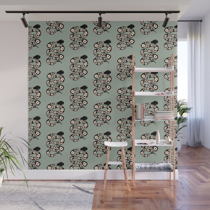 Floral Snake  Wall Mural Gallery Image 1