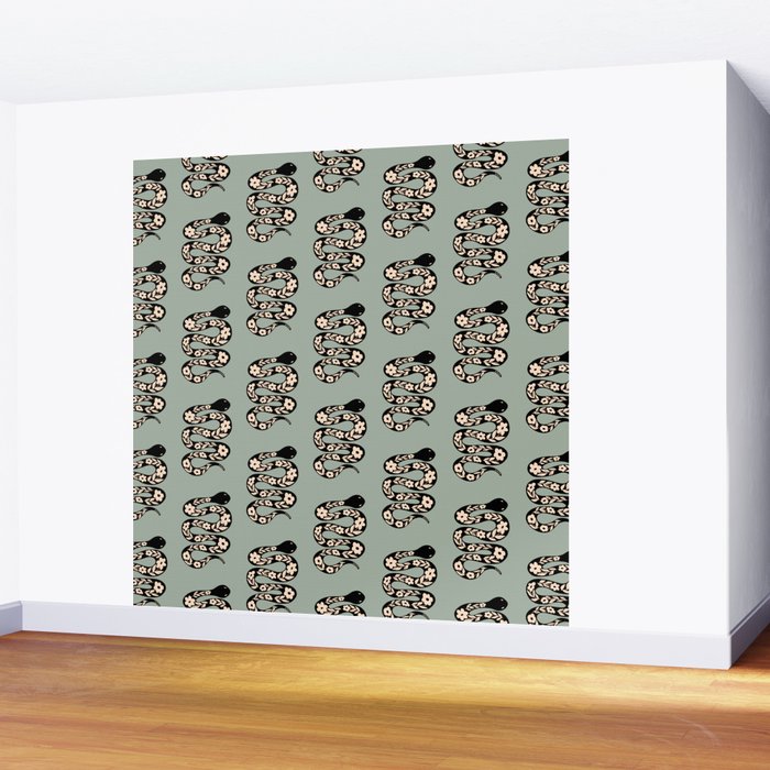 Floral Snake  Wall Mural Gallery Image 2