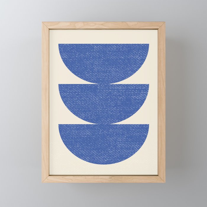 Half Circle 3 - Blue Mini Art Print Gallery Image 1