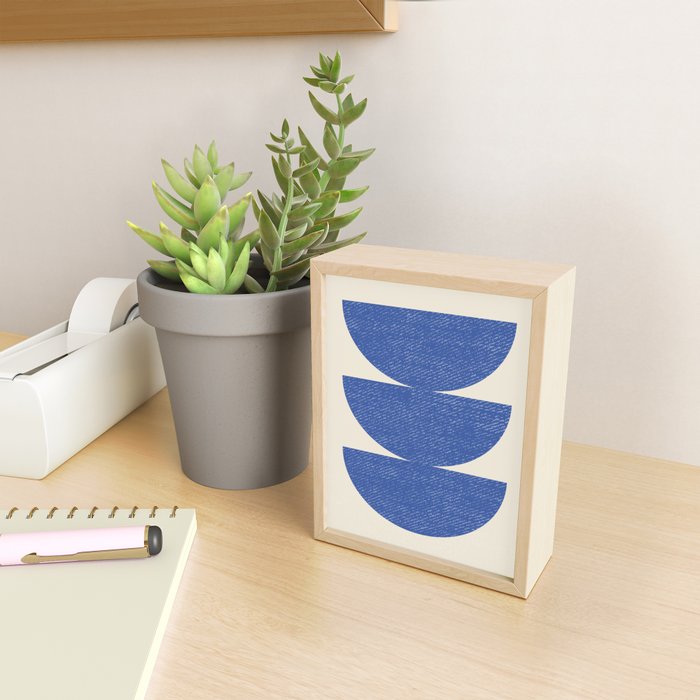 Half Circle 3 - Blue Mini Art Print Gallery Image 2