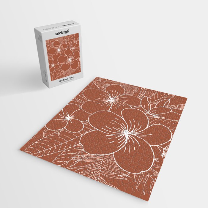 Tropical, Hibiscus, Floral Prints, Boho Wall Art Jigsaw Puzzle Gallery Image 2