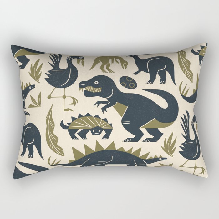 Jurassic Friends Rectangular Pillow Gallery Image 1