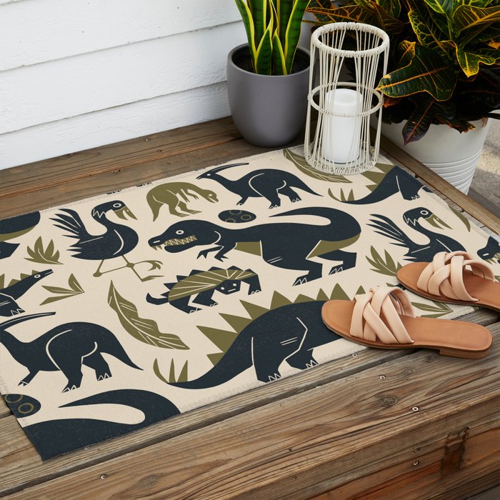 Jurassic Friends Outdoor Rug Gallery Image 2