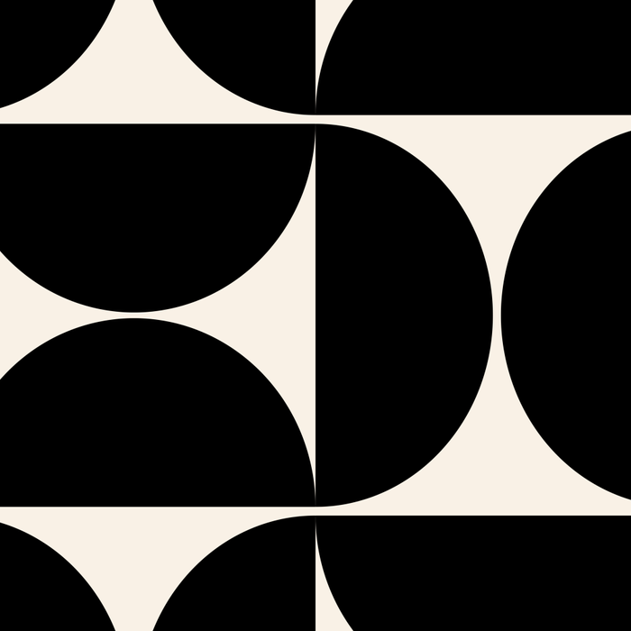 Mid Century Modern Abstract Pattern Black And Cream White Coffee Mug Gallery Image 2