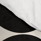 Mid Century Modern Abstract Pattern Black And Cream White Comforter Gallery Image 4