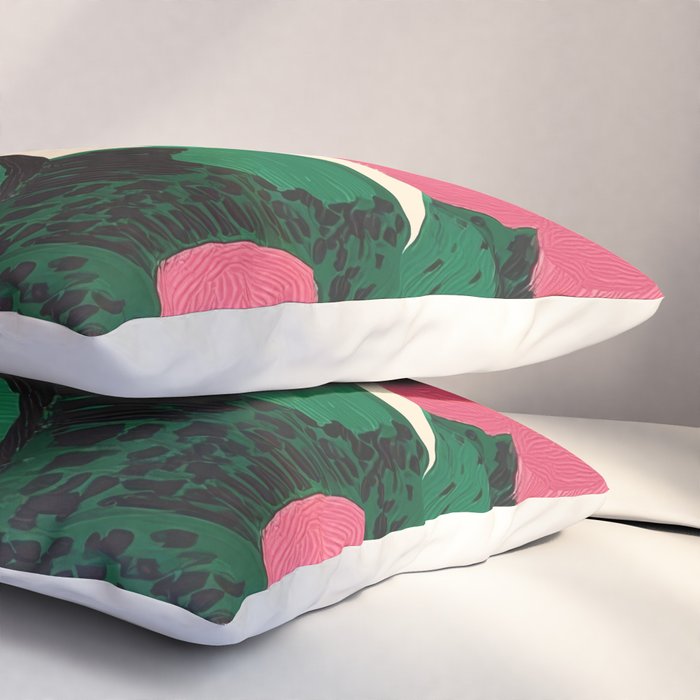 Azalea Blossoms with Jade Leaves Pillow Sham Gallery Image 3