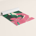 Azalea Blossoms with Jade Leaves Yoga Mat Gallery Image 2
