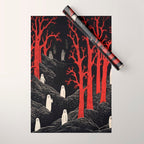 Haunted Ghost Forest  Wrapping Paper Gallery Image 1