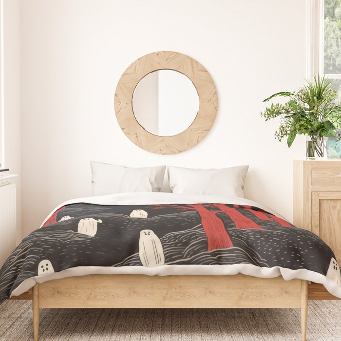 Haunted Ghost Forest  Duvet Cover Gallery Image 3