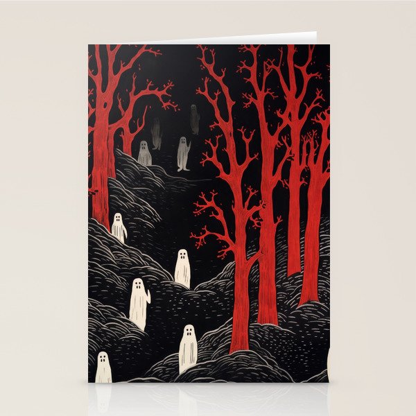 Haunted Ghost Forest  Stationery Card Gallery Image 1