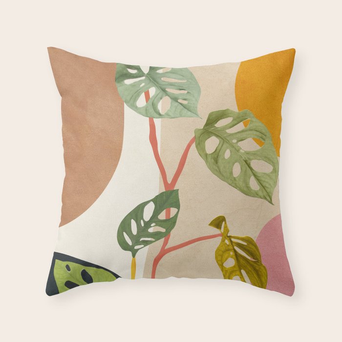 Monstera Obliqua 01 Throw Pillow Gallery Image 6