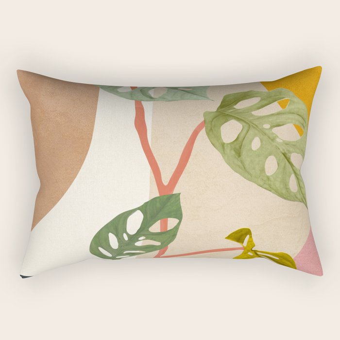 Monstera Obliqua 01 Rectangular Pillow Gallery Image 2