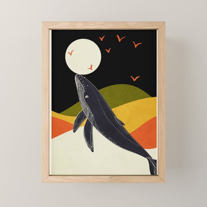 Abstract Whale 2 Mini Art Print Gallery Image 1