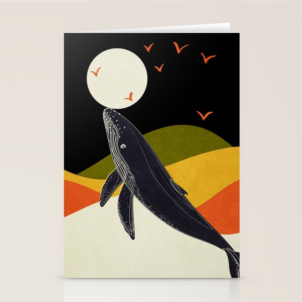 Abstract Whale 2 Stationery Card Gallery Image 1