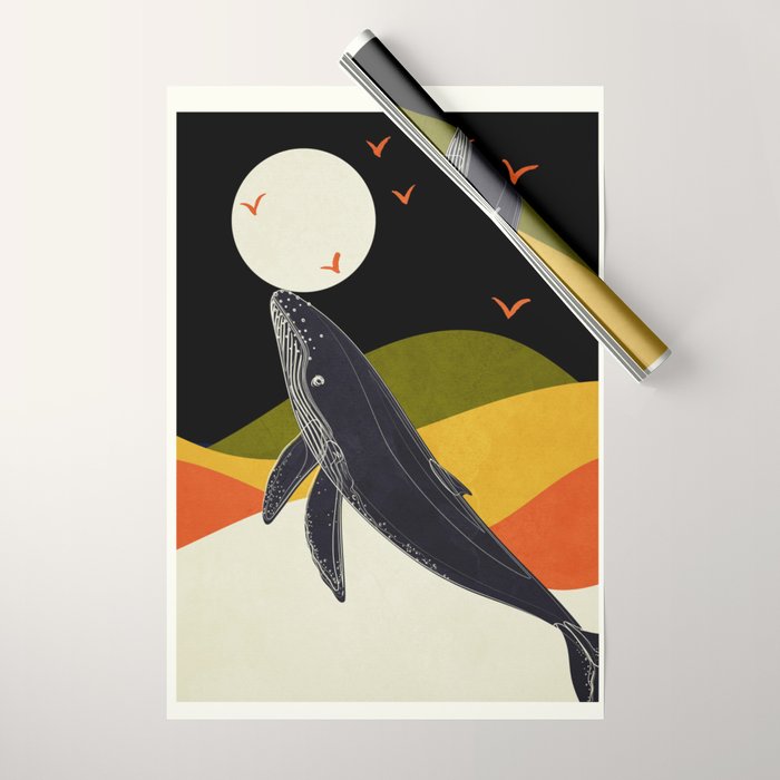 Abstract Whale 2 Wrapping Paper Gallery Image 1