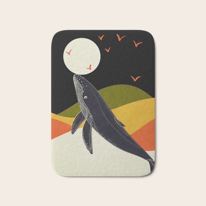 Abstract Whale 2 Bath Mat Gallery Image 1