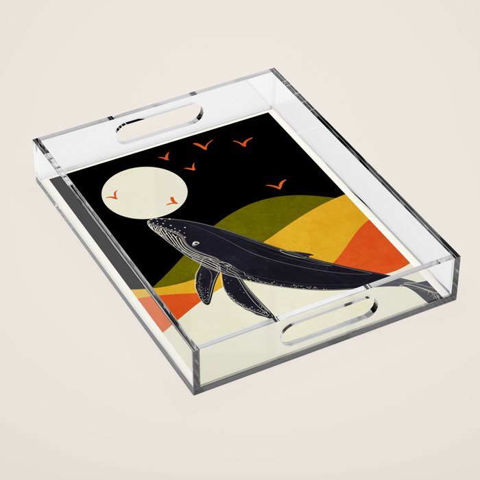 Abstract Whale 2 Acrylic Tray Gallery Image 1