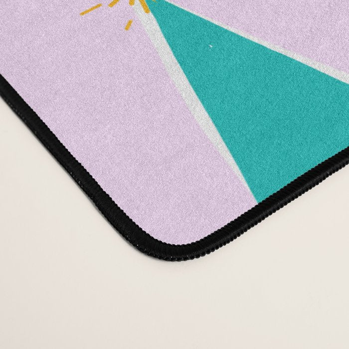 Christmas Tree Pattern on Pink Desk Mat Gallery Image 4