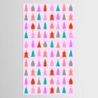 Christmas Tree Pattern on Pink Tablecloth Gallery Image 2