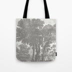 Beaux Arbres (Beautiful Trees), Warm Gray on Vanilla Snow Tote Bag Gallery Image 1
