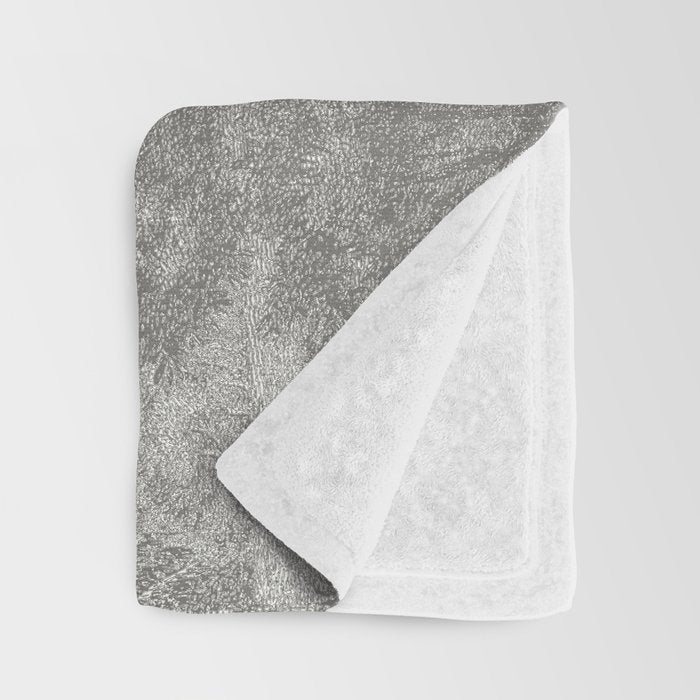 Beaux Arbres (Beautiful Trees), Warm Gray on Vanilla Snow Throw Blanket Gallery Image 3