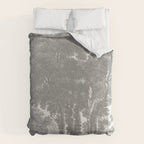 Beaux Arbres (Beautiful Trees), Warm Gray on Vanilla Snow Duvet Cover Gallery Image 6