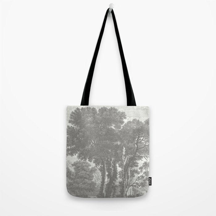 Beaux Arbres (Beautiful Trees), Warm Gray on Vanilla Snow Tote Bag Gallery Image 2