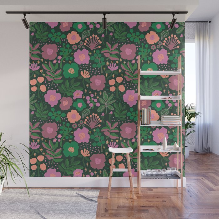 Pink blooming Wall Mural Gallery Image 1