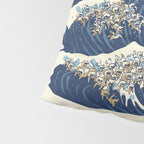 The Great Wave Of  Cat Pillow Sham Gallery Image 4