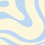 Modern Retro Liquid Swirl Abstract Pattern Light Baby Blue and Cream  Coffee Mug Gallery Image 2