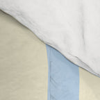 Modern Retro Liquid Swirl Abstract Pattern Light Baby Blue and Cream  Comforter Gallery Image 4