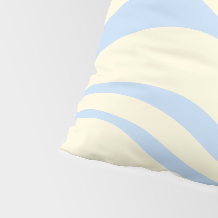 Modern Retro Liquid Swirl Abstract Pattern Light Baby Blue and Cream  Pillow Sham Gallery Image 4