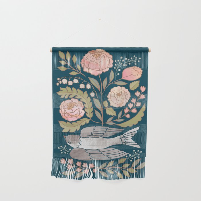 Peony Garden Dove Wall Hanging Gallery Image 1