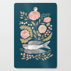 Peony Garden Dove Cutting Board Gallery Image 1