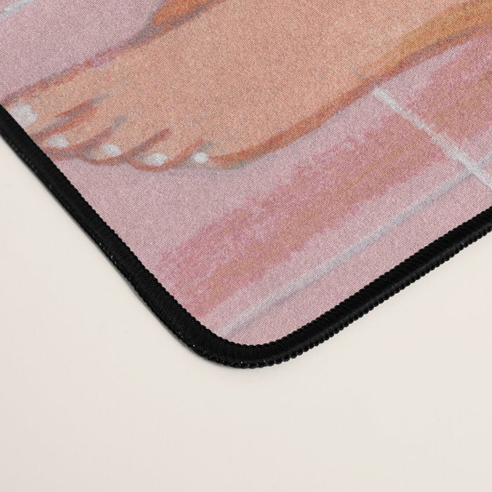 Modern Woman with Flowers Desk Mat Gallery Image 4