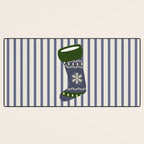 Christmas Stocking Blue Desk Mat Gallery Image 3
