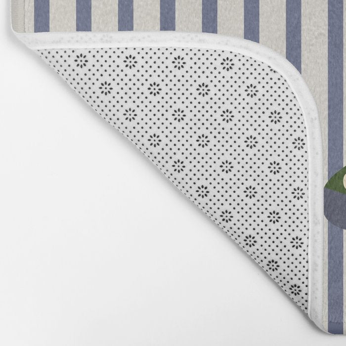 Christmas Stocking Blue Bath Mat Gallery Image 2