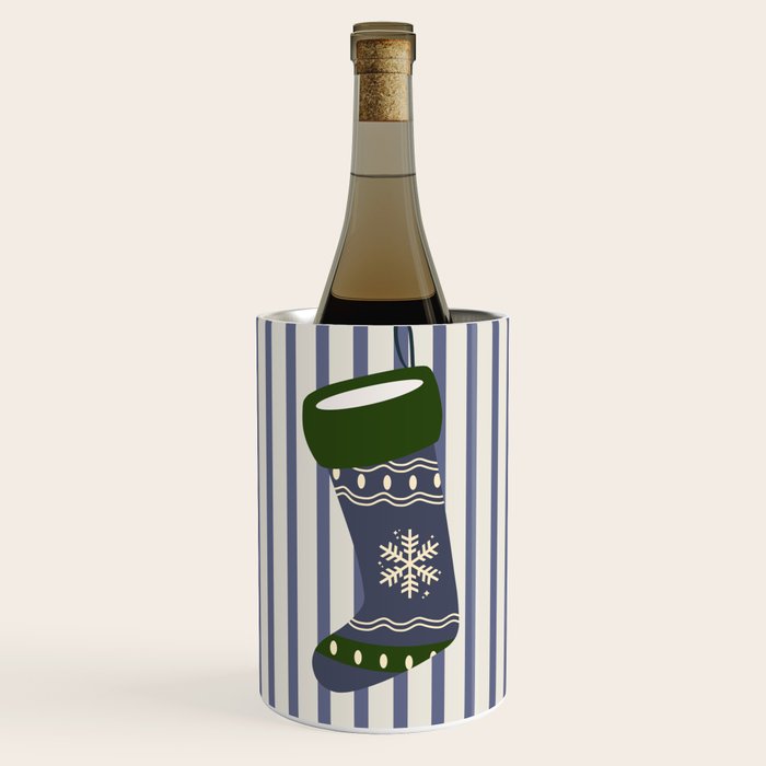 Christmas Stocking Blue Wine Chiller Gallery Image 1