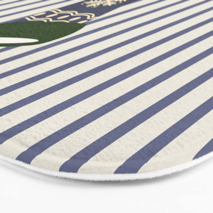 Christmas Stocking Blue Bath Mat Gallery Image 3
