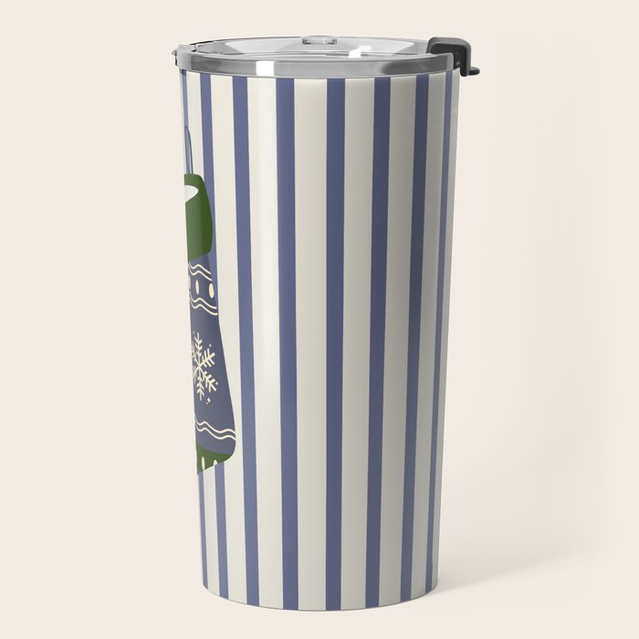Christmas Stocking Blue Travel Mug Gallery Image 2