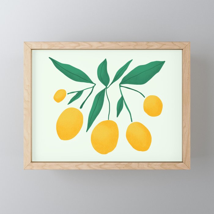 Lemons Branches Mini Art Print Gallery Image 1
