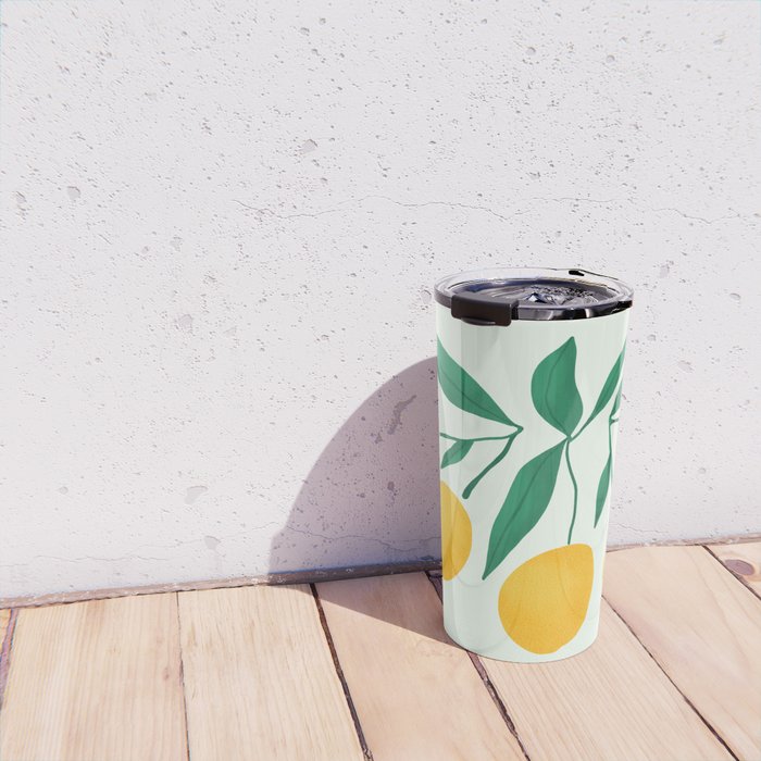 Lemons Branches Travel Mug Gallery Image 4